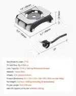 Mobilus baldų vežimėlis, 340 kg talpa, anglinis plienas, 360° pasukamas, su 8 ratukais - Image 3