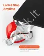 Mobilus baldų vežimėlis 5‑ratukai, 135 × 135 × 52 mm, anglinis plienas, 360° pasukamas - Image 5