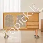 Mobilus baldų vežimėlis su 3 ratukais, 158 × 158 × 65 mm, anglinis plienas, 360° pasukamas - Image 2