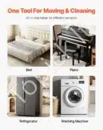 Mobilus baldų vežimėlis su 3 ratukais, 158 × 158 × 65 mm, anglinis plienas, 360° pasukamas - Image 4