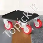Mobilus baldų vežimėlis su 5 ratukais, 175 × 160 × 70 mm, anglinis plienas, 360° pasukamas, iki 340 kg apkrova - Image 2