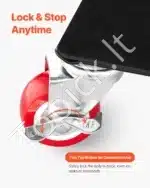 Mobilus baldų vežimėlis su 5 ratukais, 198 × 198 × 75 mm, anglinis plienas, 360° pasukamas - Image 5