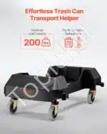 Mobilus šiukšlių konteinerių vežimėlis, skirtas 60,6–87 L talpos konteineriams, 90 kg apkrovai, 360° pasukamas - Image 8