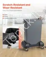 Mobilus šiukšlių konteinerių vežimėlis, skirtas 60,6–87 L talpos konteineriams, 90 kg apkrovai, 360° pasukamas - Image 5