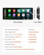 Multimedijos ekranas, Apple CarPlay / Android Auto, 25.4 cm, jutiklinis ekranas - Image 7