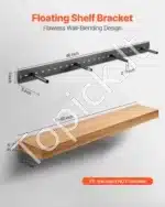 Nematomas plieninis lentynos laikiklis (1168 mm) 104 kg svorio, skirtas kabančioms lentynoms - Image 2