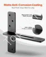 Nematomi plieniniai T formos lentynų laikikliai (2 vnt.) 304 mm, 90 kg svorio, skirti kabančioms lentynoms - Image 4