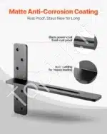 Nematomi plieniniai lentynų laikikliai (2 vnt.) 406 mm, 90 kg svorio, skirti kabančioms lentynoms - Image 4