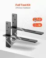 Nematomi plieniniai lentynų laikikliai (2 vnt.) 406 mm, 90 kg svorio, skirti kabančioms lentynoms - Image 6