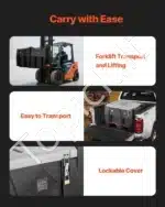 Nešiojamas dyzelino bakas - talpykla, juodas, 484.5 L - Image 6