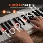 Nešiojamas skaitmeninis pianinas, 88 svertiniai klavišai, 126 x 21 x 7.5 cm - Image 3