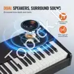 Nešiojamas skaitmeninis pianinas su 88 klavišais, svertinėmis klaviatūromis ir pedalais, 1317 x 320 x 107 mm - Image 4