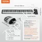 Nešiojamas susukamas pianinas, 88 klavišai - Image 6