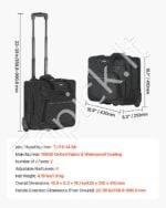 Nešiojamojo kompiuterio lagaminas su ratukais, juodas, 43x21x41 cm - Image 6