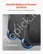 Nešiojamojo kompiuterio lagaminas su ratukais, juodas, 45x21x37 cm - Image 5