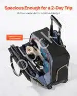 Nešiojamojo kompiuterio lagaminas su ratukais, juodasaukso, 45x23x47 cm - Image 2