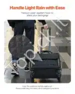 Nešiojamojo kompiuterio lagaminas su ratukais, juodasaukso, 45x23x47 cm - Image 3