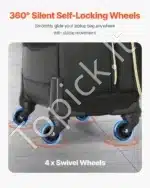 Nešiojamojo kompiuterio lagaminas su ratukais, juodasaukso, 45x23x47 cm - Image 5