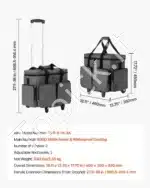 Nešiojamojo kompiuterio lagaminas su ratukais, pilkas - Image 7