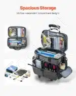 Nešiojamojo kompiuterio lagaminas su ratukais, pilkas - Image 2