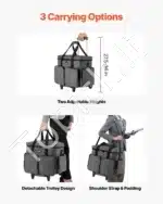 Nešiojamojo kompiuterio lagaminas su ratukais, pilkas - Image 5