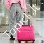 Nešiojamojo kompiuterio lagaminas su ratukais, rožinis, 42.5x26x41 cm - Image 8