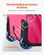 Nešiojamojo kompiuterio lagaminas su ratukais, rožinis, 42.5x26x41 cm - Image 6