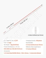 Oranžiniai Atšvaitiniai Kuolai Privažiavimui 100 vnt., Stiklo Pluoštas, 183 cm x Ø 8 mm – (Sniego Valymui ir Žymėjimui) - Image 7