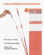 Oranžiniai Atšvaitiniai Kuolai Privažiavimui 100 vnt., Stiklo Pluoštas, 183 cm x Ø 8 mm – (Sniego Valymui ir Žymėjimui) - Image 2