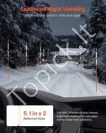 Oranžiniai Atšvaitiniai Kuolai Privažiavimui 20 vnt., Stiklo Pluoštas, 147 cm x Ø 8 mm – (Sniego Valymui ir Žymėjimui) - Image 7