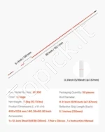 Oranžiniai Atšvaitiniai Kuolai Privažiavimui 50 vnt., Stiklo Pluoštas, 152 cm x Ø 8 mm – (Sniego Valymui ir Žymėjimui) - Image 7