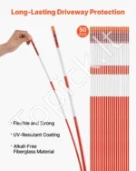 Oranžiniai Atšvaitiniai Kuolai Privažiavimui 50 vnt., Stiklo Pluoštas, 152 cm x Ø 8 mm – (Sniego Valymui ir Žymėjimui) - Image 2