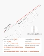 Oranžiniai Atšvaitiniai Žymėjimo Kuolai 20 vnt., Stiklo Pluoštas, 122 cm x Ø 6 mm – (Patikimas Privažiavimo Žymėjimas) - Image 3