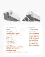 Ortopedinė pleišto pagalvė lovai, 3 dalių rinkinys, (560x770x305 mm) - Image 7