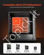 PC korpusas, pilno dydžio, E-ATX, su 3x 140 mm PWM ventiliatoriais - Image 2