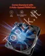 PC korpusas, pilno dydžio, E-ATX, su 3x 140 mm PWM ventiliatoriais - Image 4