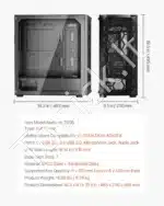 PC korpusas, pilno dydžio, E-ATX, su 3x 140 mm PWM ventiliatoriais - Image 7