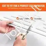 PVC lubų plokštės, 12 vnt. / 60.5x60.5 cm, baltos - Image 5