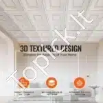 PVC lubų plokštės, 12 vnt. / 60.5x60.5 cm, baltos - Image 3