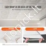 PVC lubų plokštės, 12 vnt. / 60.5x60.5 cm, baltos - Image 4