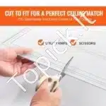 PVC lubų plokštės, 12 vnt. / 60.5x60.5 cm, baltos - Image 5