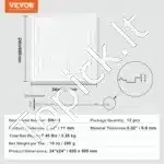 PVC lubų plokštės, 12 vnt. / 60.5x60.5 cm, baltos - Image 6