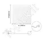 PVC lubų plokštės, 12 vnt. / 60.5x60.5 cm, baltos - Image 7