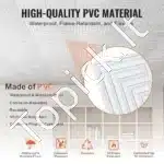 PVC lubų plokštės, 12 vnt. / 60.5x60.5 cm, baltos - Image 2