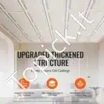 PVC lubų plokštės, 16 vnt.  50.3x50.3 cm, baltos - Image 3