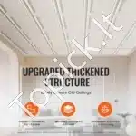 PVC lubų plokštės, 48 vnt.  50.3x50.3 cm, baltos - Image 3