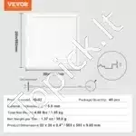 PVC lubų plokštės, 48 vnt.  50.3x50.3 cm, baltos - Image 6