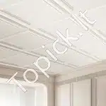 PVC lubų plokštės, 96 vnt.  50.3x50.3 cm, baltos - Image 7