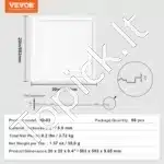 PVC lubų plokštės, 96 vnt.  50.3x50.3 cm, baltos - Image 6