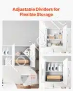 ProduktasPakabinama spintelė, 137,2 x 31,6 x 51,6 cm, balta - Image 4